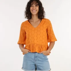 OXBOW Shirt|Tee-Shirt, Top-Blouse CHARLES - Ocre