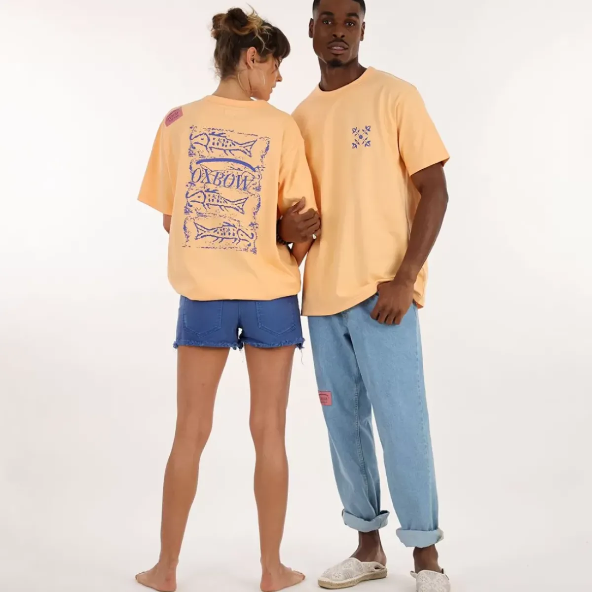 OXBOW Tee-Shirt, Top|Clothing-COLLECTOR Tee-Shirt FABRICE - Abricot Solarisé Solarized Abricot