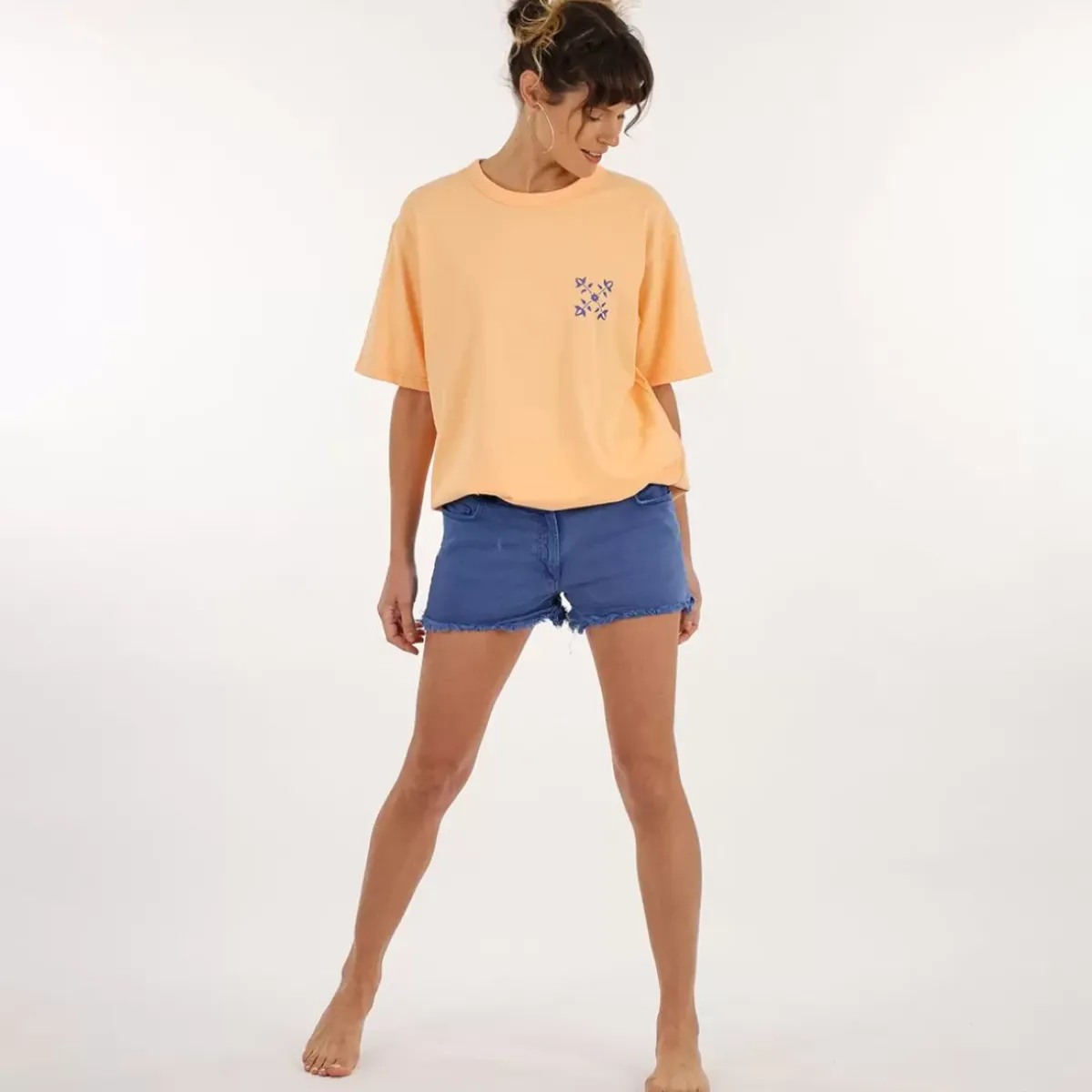 OXBOW Tee-Shirt, Top|Clothing-COLLECTOR Tee-Shirt FABRICE - Abricot Solarisé Solarized Abricot