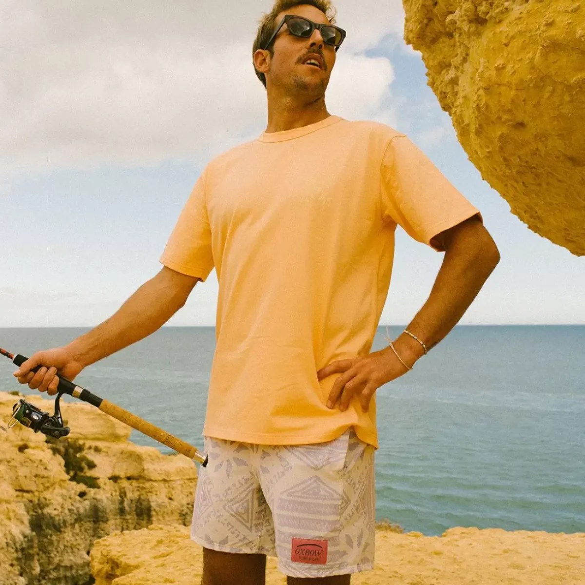 OXBOW Tee-Shirt, Top|Clothing-COLLECTOR Tee-Shirt SERGE - Abricot Solarisé Solarized Abricot