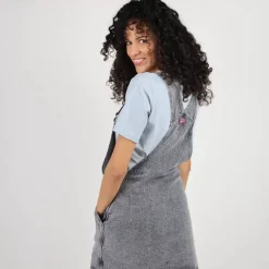 OXBOW Dress|Clothing-Dungaree dress DIGAPO - Noir Black