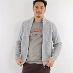 OXBOW Sweater, Cardigan-Sweater PERALF - Gris Chiné Heather Grey