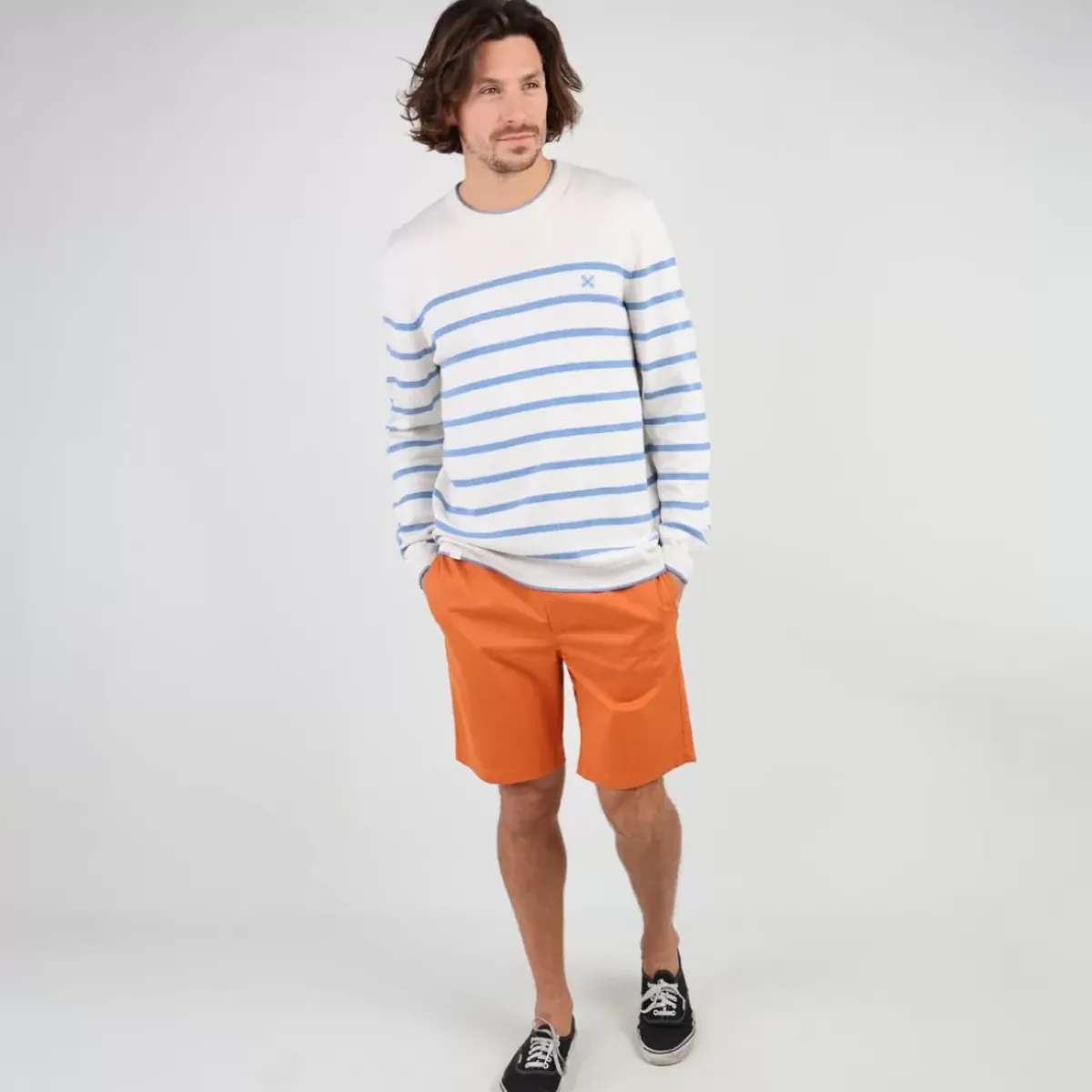 OXBOW Essentials|Sweater, Cardigan-Sweater PEROM - Sel Chiné Heather Salt