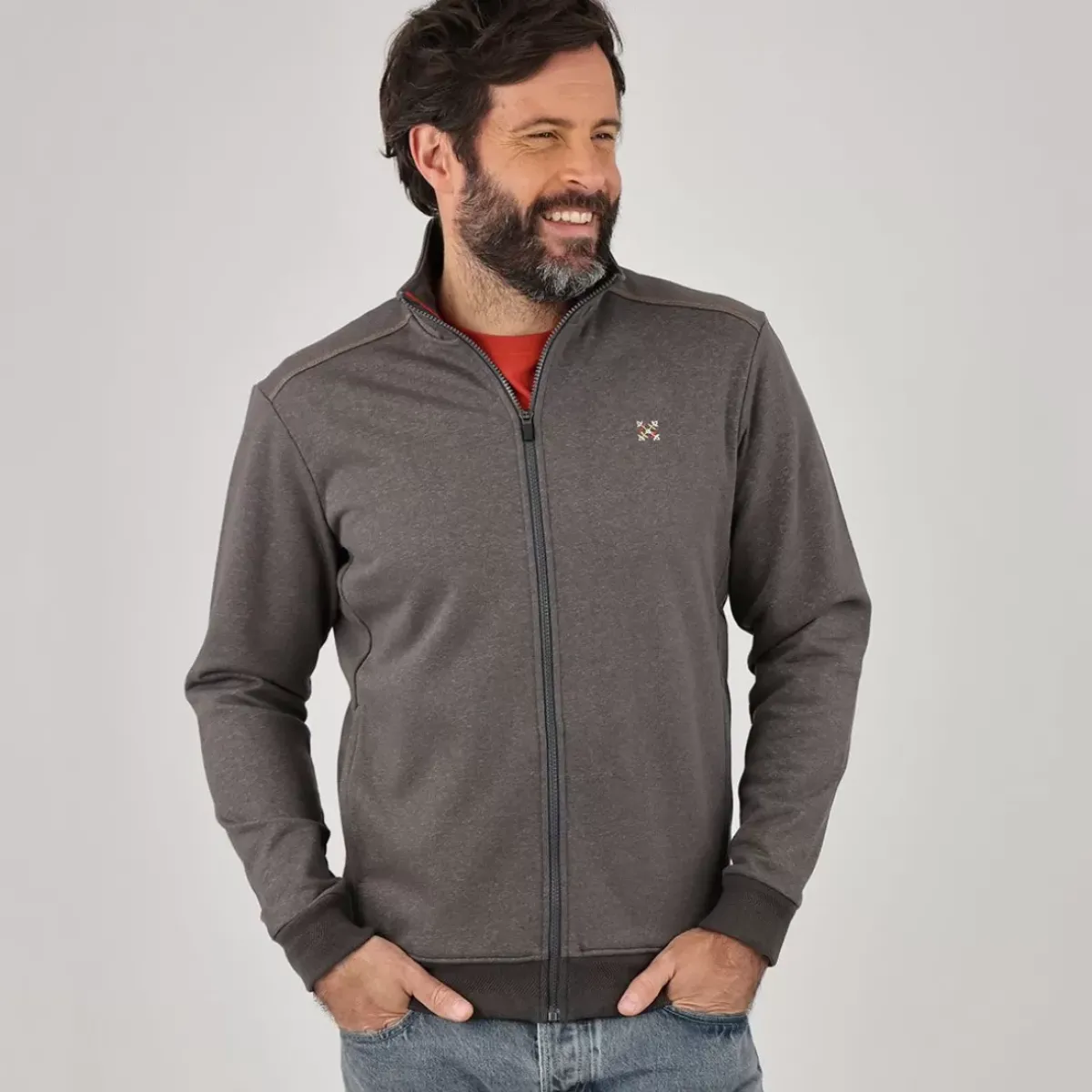 OXBOW Essentials|Sweatshirt-Sweatshirt SAKOP - Anthracite Chiné Heather Anthracite