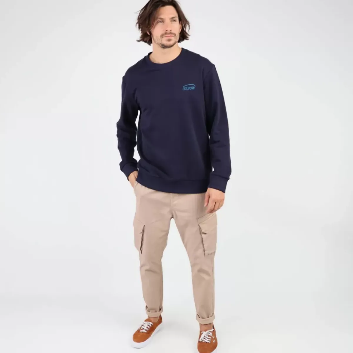 OXBOW Essentials|Sweatshirt-Sweatshirt SERONI - Deep Marine